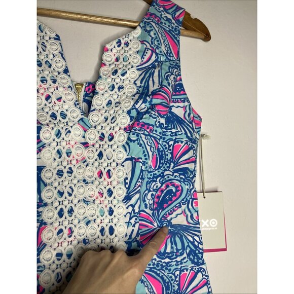 Lilly Pulitzer x Target Blue Shift Dress Women's Size 4 New FLAWED READ - Picture 5 of 12